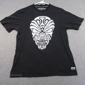 Sean John Men's T-Shirt Medium Black Blue Monster Head Graphic Tee Urban Wear